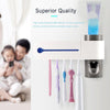 Support brosses à dents anti-bactérien avec distributeur de dentifrice