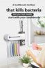 Support brosses à dents anti-bactérien avec distributeur de dentifrice